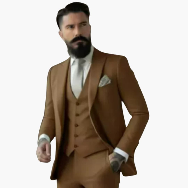 Classic Single-Breasted Suit for Men - Wedding Guest Attire