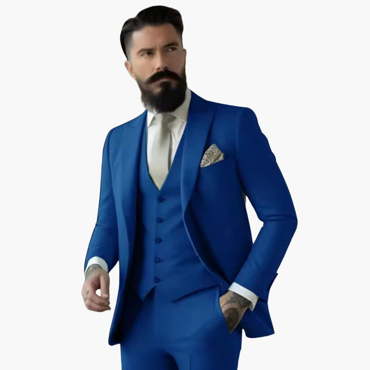 Classic Single-Breasted Suit for Men - Wedding Guest Attire