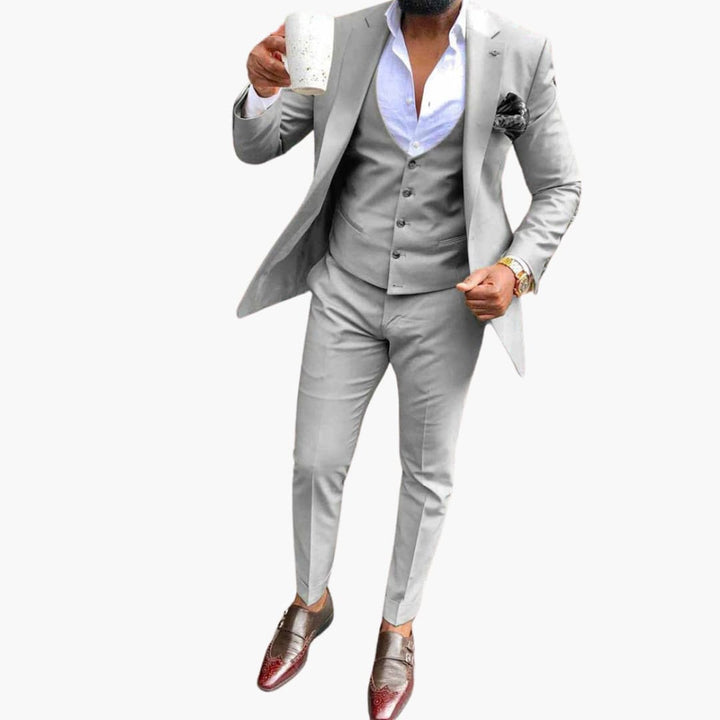Classic Fit Two-Piece Suit for Men - Breathable Wedding Guest