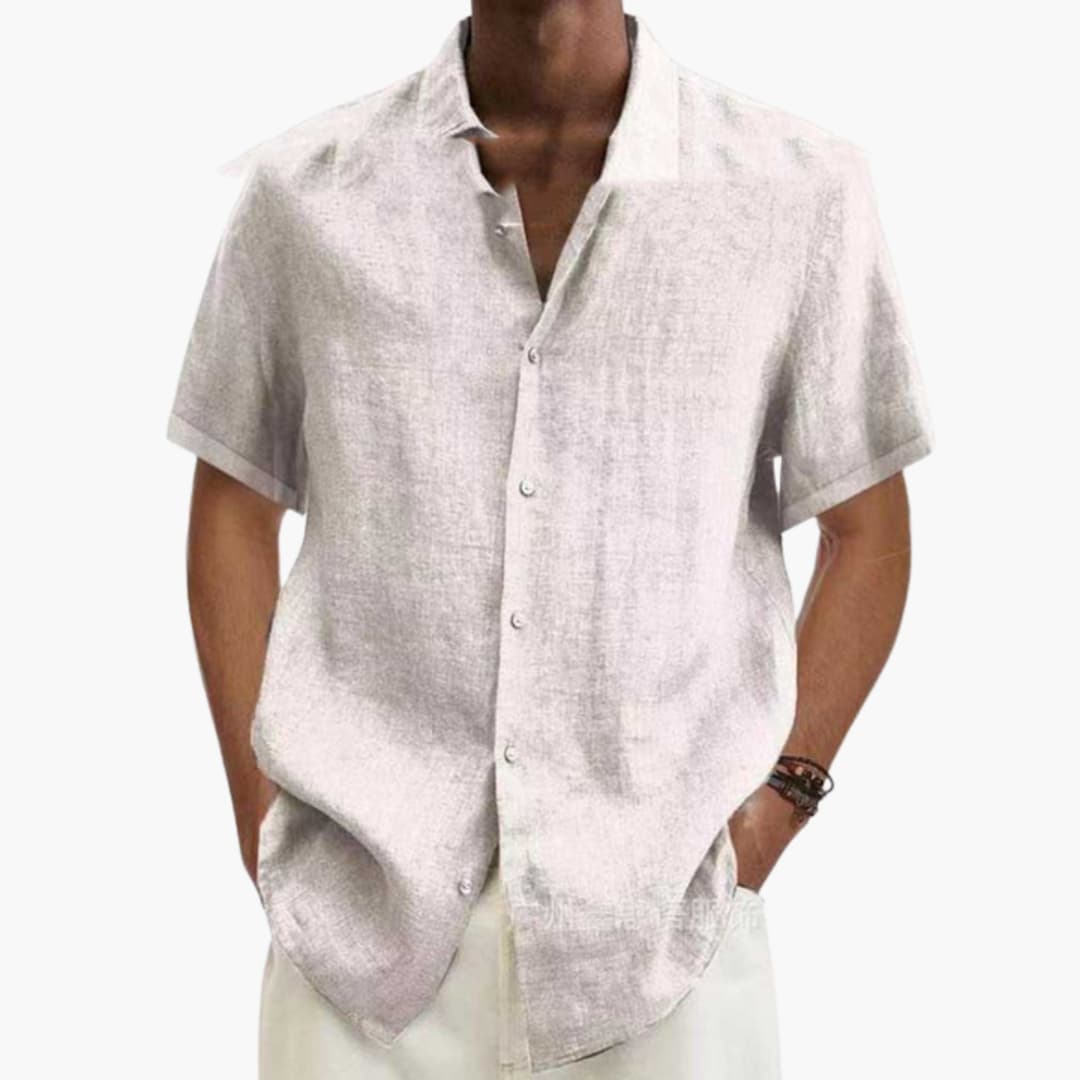 Men's Casual Button-Down Short Sleeve Shirt - Summer Essential