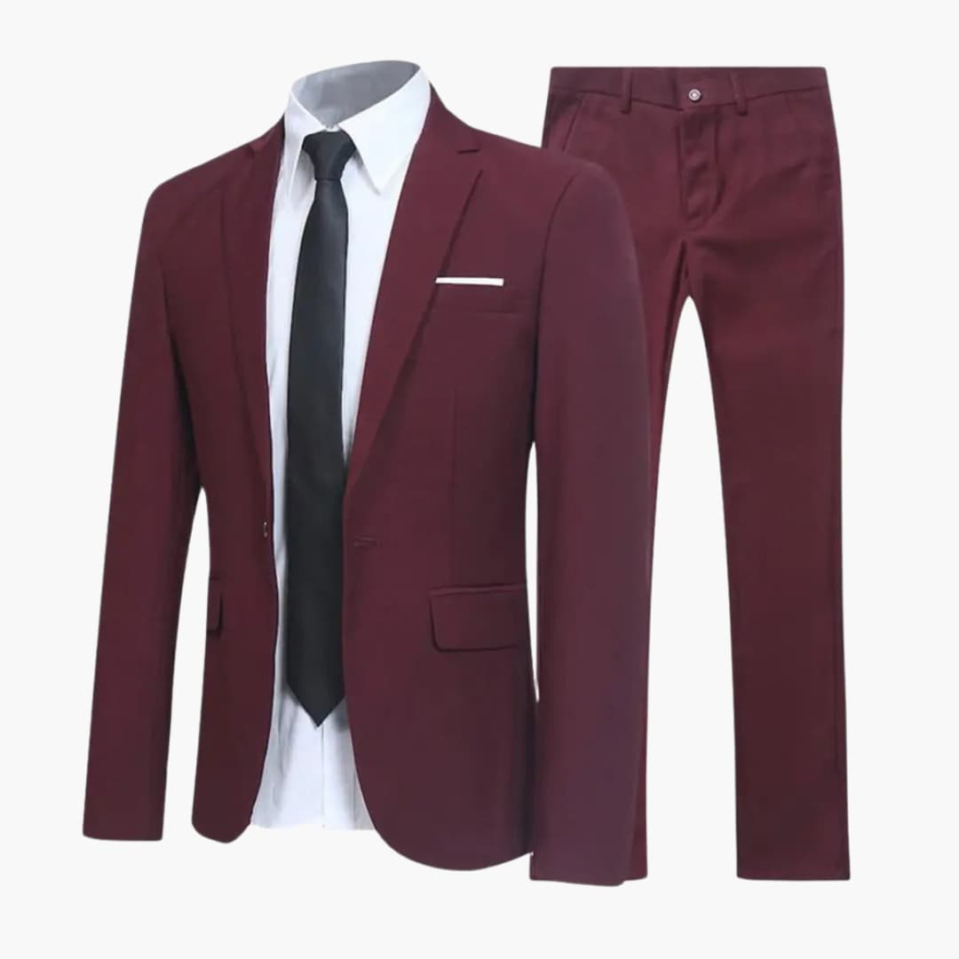 Slim Fit Two-Piece Suit for Men - Lightweight Wedding Guest