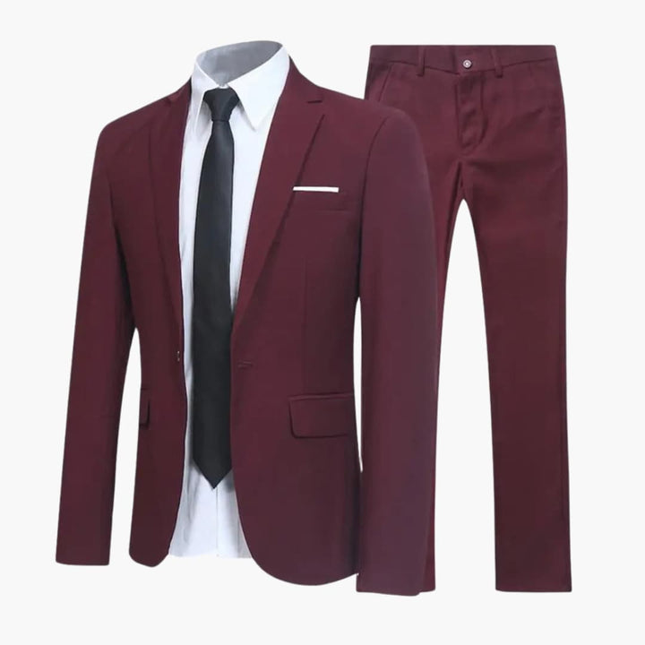 Slim Fit Two-Piece Suit for Men - Lightweight Wedding Guest