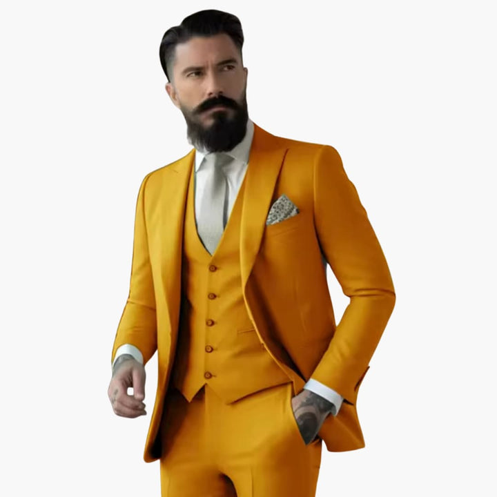 Classic Single-Breasted Suit for Men - Wedding Guest Attire