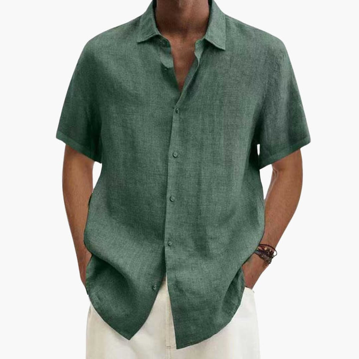 Men's Casual Button-Down Short Sleeve Shirt - Summer Essential