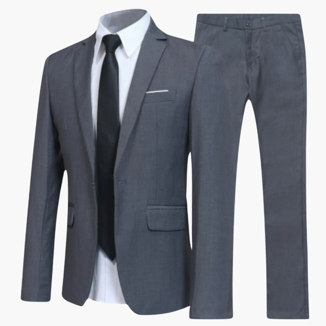Slim Fit Two-Piece Suit for Men - Lightweight Wedding Guest