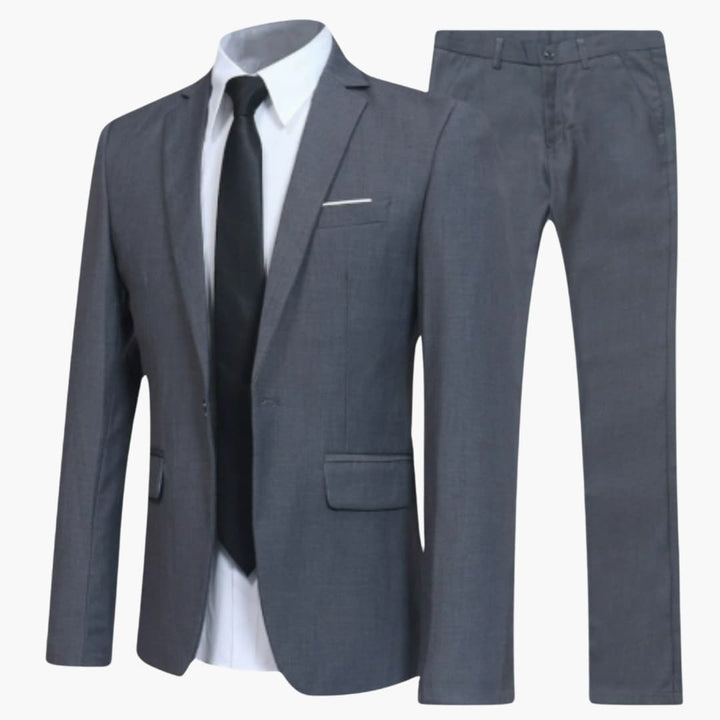 Slim Fit Two-Piece Suit for Men - Lightweight Wedding Guest