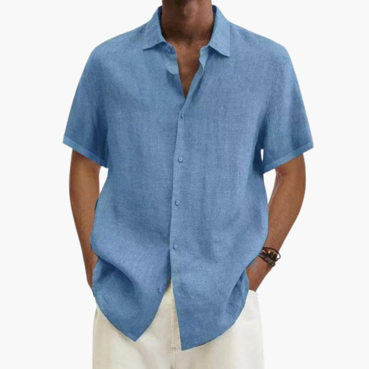 Men's Casual Button-Down Short Sleeve Shirt - Summer Essential