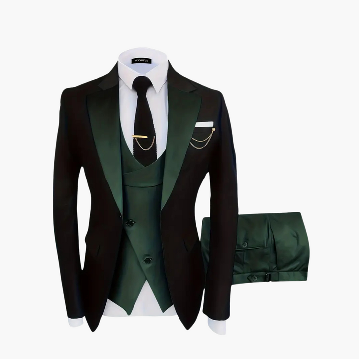 Elegant 3-Piece Wedding Suit - Slim Fit for Men, Formal Wear