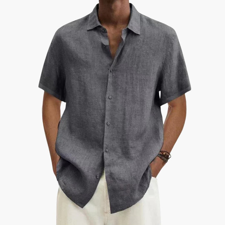 Men's Casual Button-Down Short Sleeve Shirt - Summer Essential