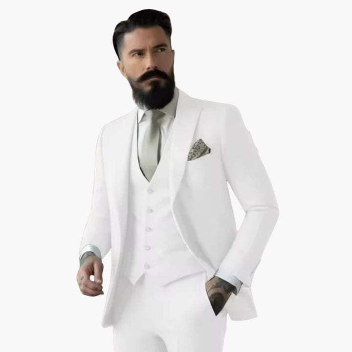 Classic Single-Breasted Suit for Men - Wedding Guest Attire