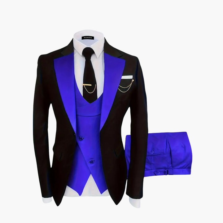 Elegant 3-Piece Wedding Suit - Slim Fit for Men, Formal Wear