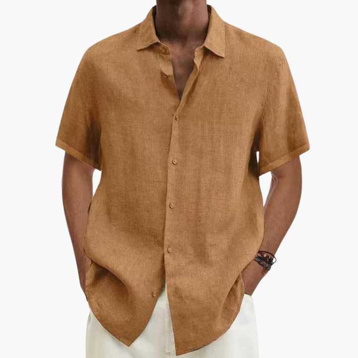 Men's Casual Button-Down Short Sleeve Shirt - Summer Essential