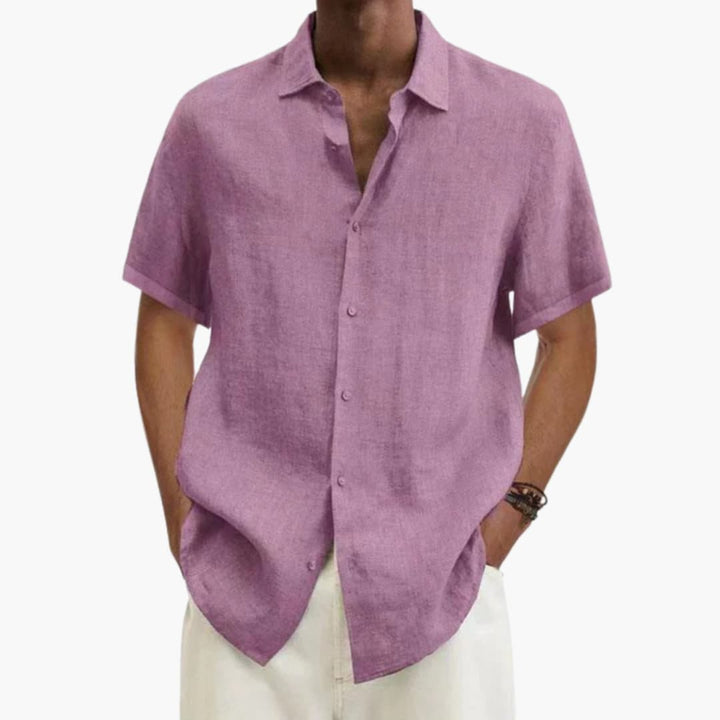 Men's Casual Button-Down Short Sleeve Shirt - Summer Essential